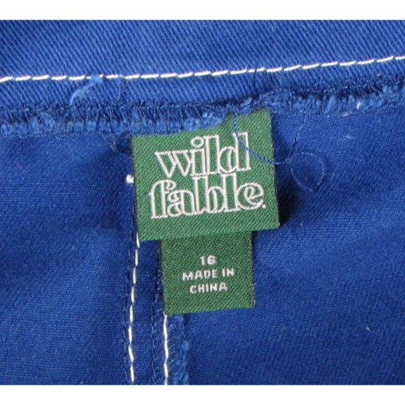 SALE! Belted Stitch Blue Short Mini Skirt - Picture 3 of 3